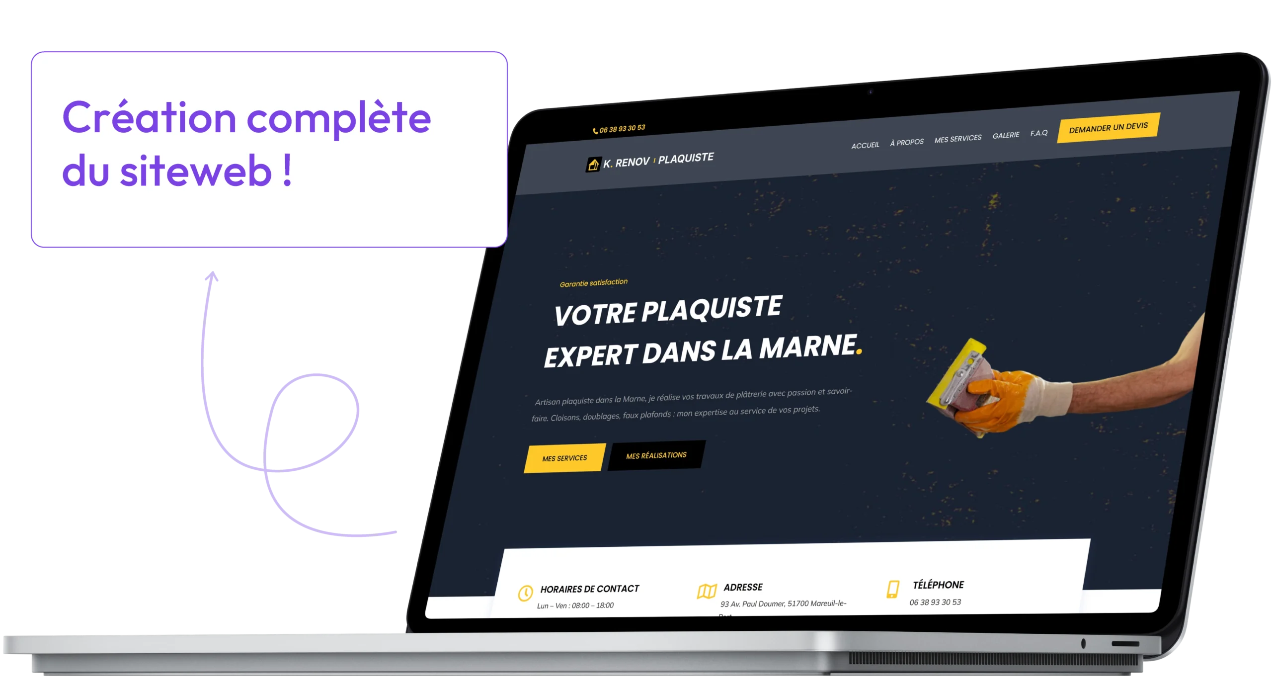 Développeur web Épernay - Création site plaquiste Marne expert local BubbleWeb Studio agence digitale